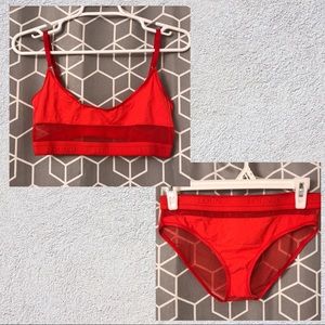 Lounge Mesh Bra & Briefs Set